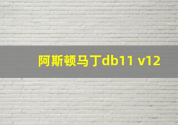 阿斯顿马丁db11 v12